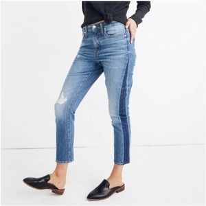 Madewell High-Rise Slim Boyjean in Raebrook Wash Jeans 25